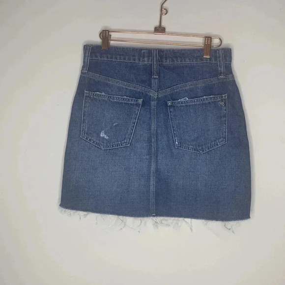 Madewell Rigid Denim Straight Mini Skirt: Reworked Edition Size 26 - Picture 5 of 8